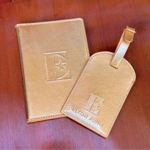 Elton John Luggage Tag and Passport Holder-NWOT